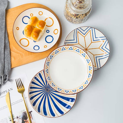 Nordic Style Minimalist Underglaze Color Ceramic Dinner Plate