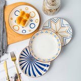 Nordic Style Minimalist Underglaze Color Ceramic Dinner Plate