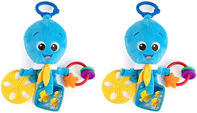 Little Genius Octoplush Musical Huggable Stuffed Animal Plush Toy, Learn Colors in 3 Languages, Blue, 11" Age 3 Month and up,