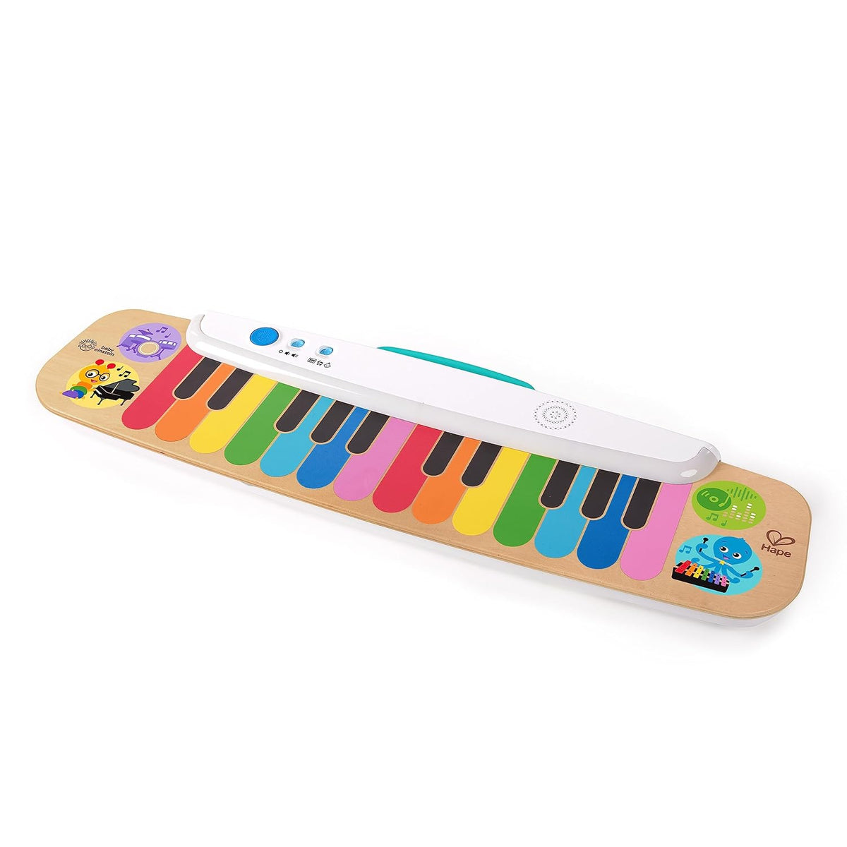 Little Genius Strum Along Songs Magic Touch Wooden Musical Light Up Toy Guitar with Whammy Bar, Age 6 Months+