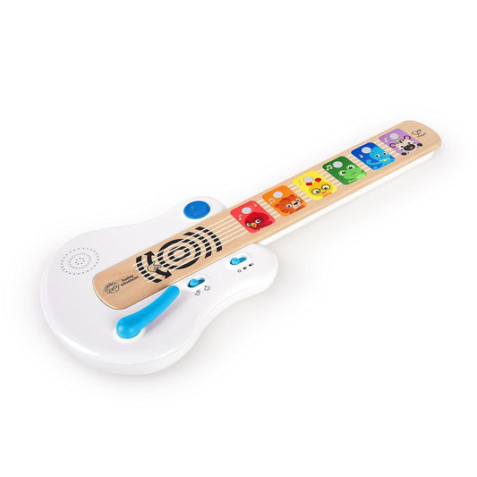 Little Genius Strum Along Songs Magic Touch Wooden Musical Light Up Toy Guitar with Whammy Bar, Age 6 Months+