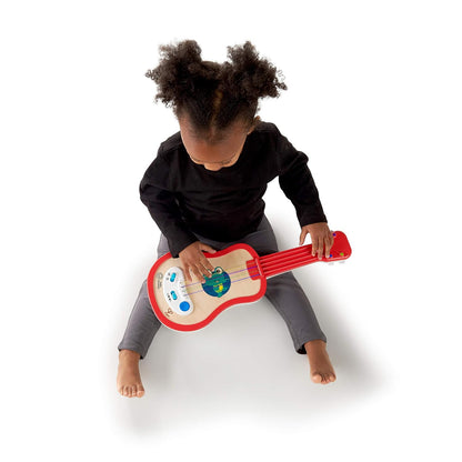 Little Genius Magic Touch Ukulele Wooden Musical Toy, Ages 12 months+, Red