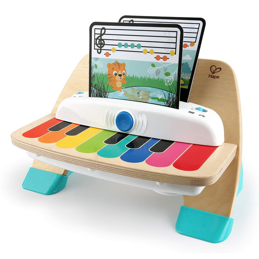 Little Geniusand Hape Magic Touch Piano Wooden Musical Toddler Toy, Age 6 Months and Up