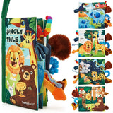 hahaland Baby Books 0-6 Months, Infant Tummy Time Toy High Contrast Sensory Baby Toys 6 to 12 Months Touch Feel Book Baby Gifts for Boy Girl 0-3 Months Easter Basket Stuffers