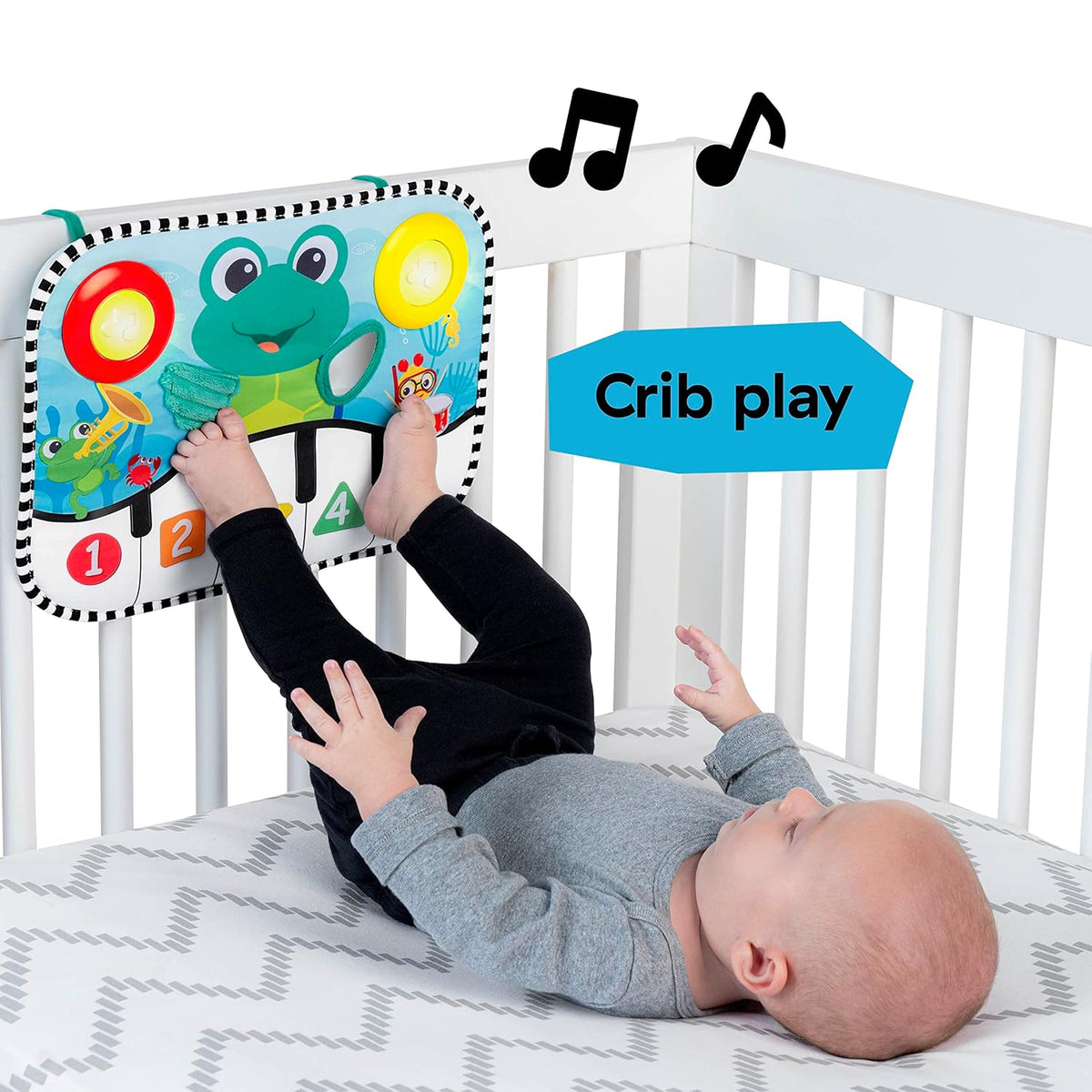 Little Genius Ocean Explorers Neptune's Kick & Explore Musical Kick Pad & Crib Toy, Tummy Time Mat, Learning Toy, for Ages 0 Months and up