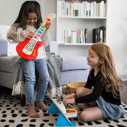 Little Geniu Together in Tune Piano & Guitar Bundle, Safe Wireless Wooden Musical Toddler Toys, Magic Touch, 6 Months+