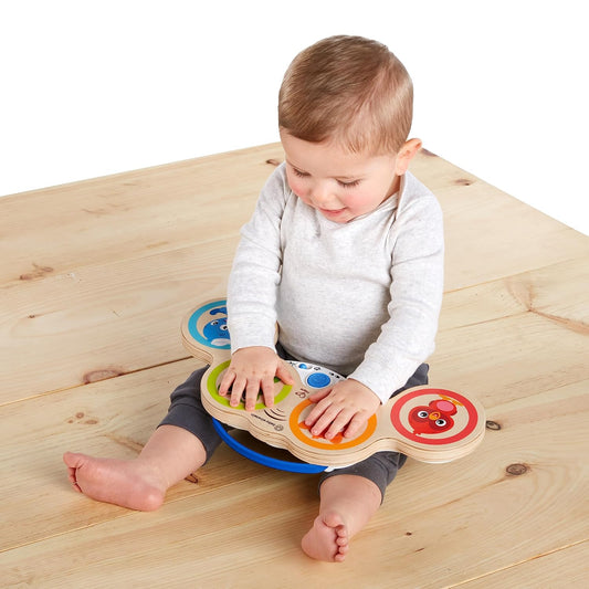 Little Genius Magic Touch Wooden Drum Musical Toy, Ages 6 months Plus