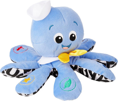 Little Genius Octoplush Musical Huggable Stuffed Animal Plush Toy, Learn Colors in 3 Languages, Blue, 11" Age 3 Month and up,