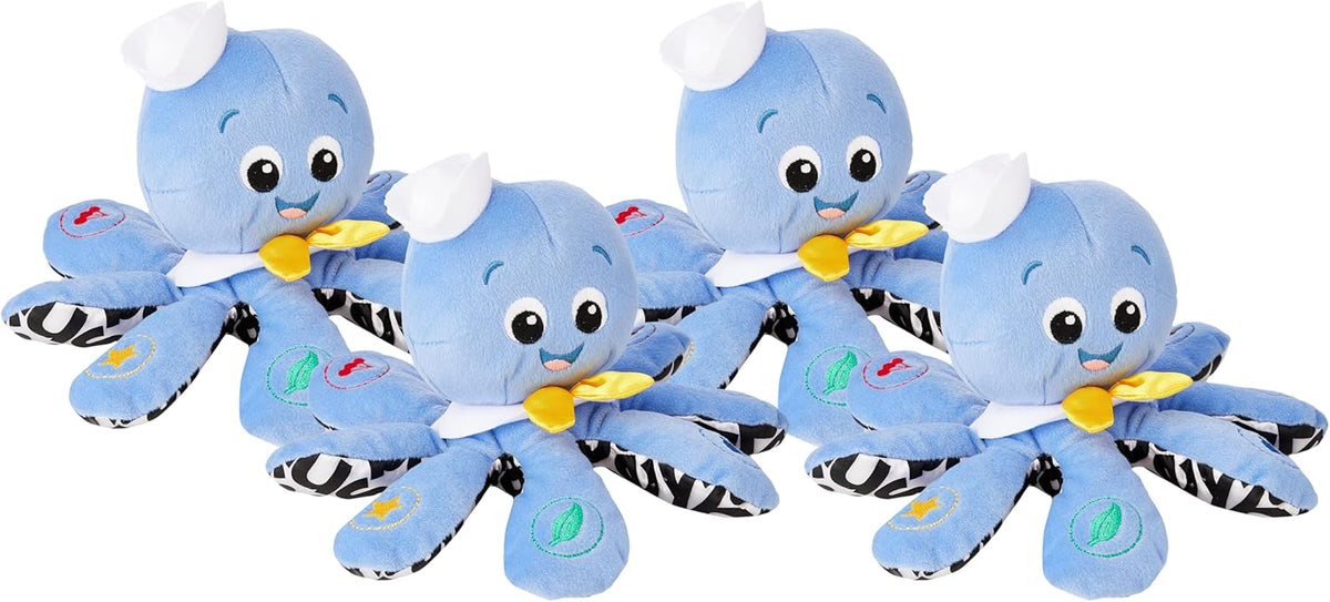 Little Genius Octoplush Musical Huggable Stuffed Animal Plush Toy, Learn Colors in 3 Languages, Blue, 11" Age 3 Month and up,