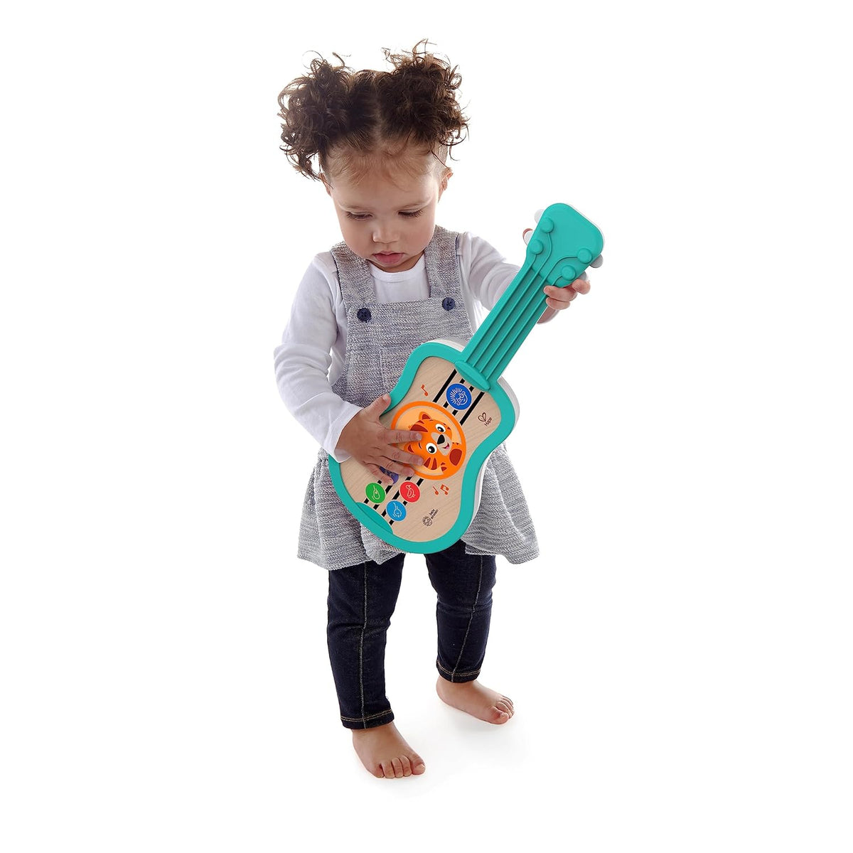 Little Genius Sing & Strum Magic Touch Ukulele Wooden Musical Toy, Ages 6 Months+, Multicolored
