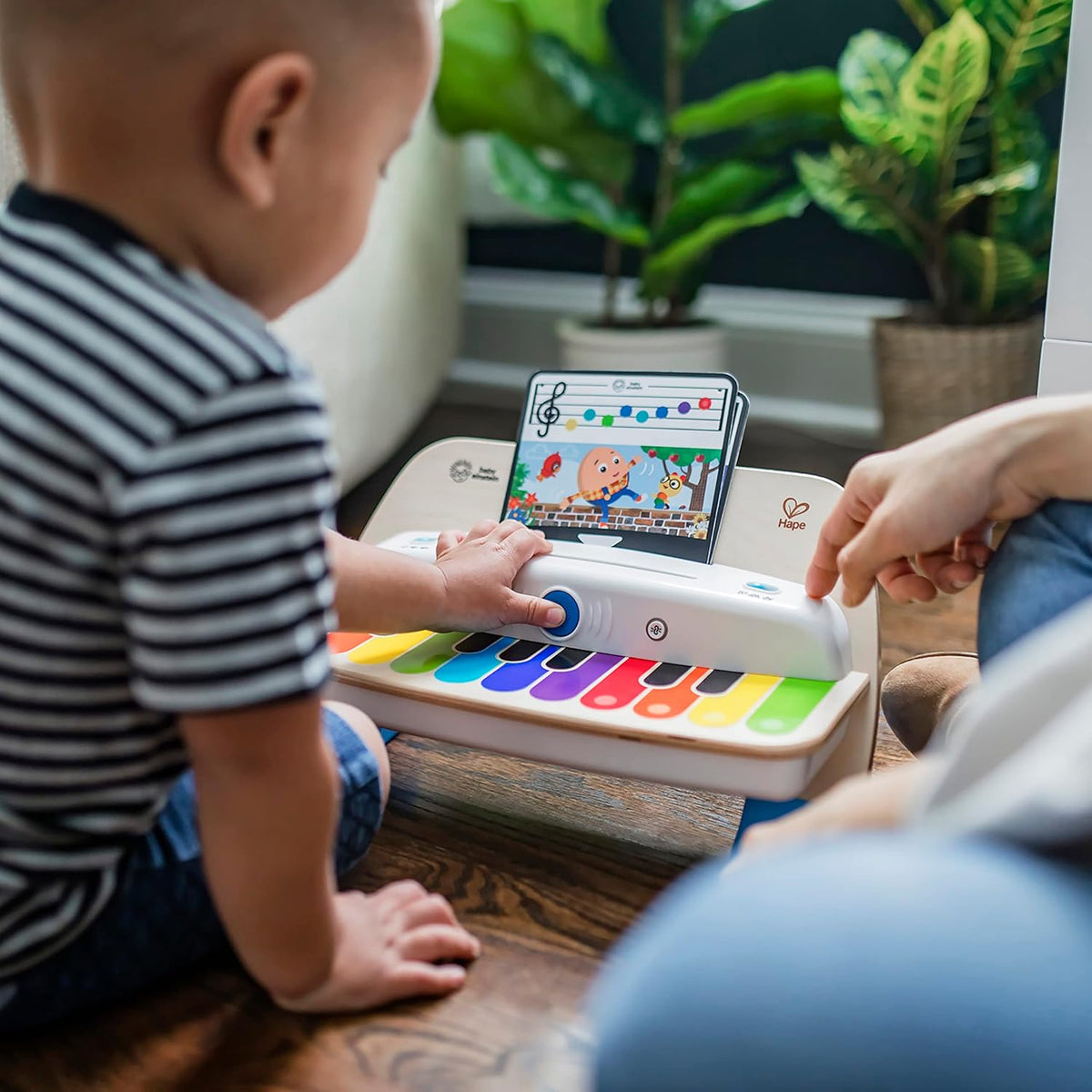 Little Geniu Together in Tune Piano & Guitar Bundle, Safe Wireless Wooden Musical Toddler Toys, Magic Touch, 6 Months+