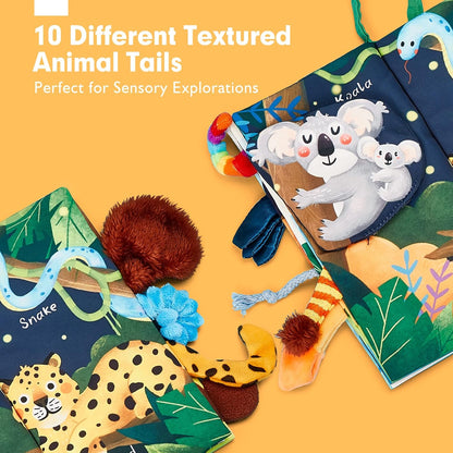 hahaland Baby Books 0-6 Months, Infant Tummy Time Toy High Contrast Sensory Baby Toys 6 to 12 Months Touch Feel Book Baby Gifts for Boy Girl 0-3 Months Easter Basket Stuffers