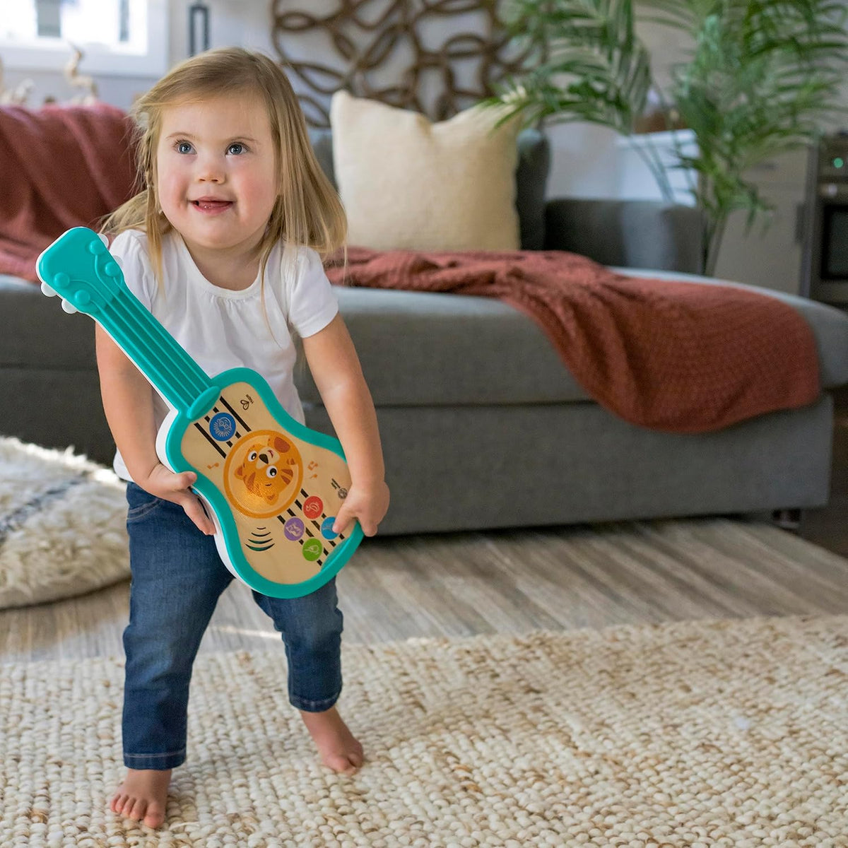 Little Genius Sing & Strum Magic Touch Ukulele Wooden Musical Toy, Ages 6 Months+, Multicolored