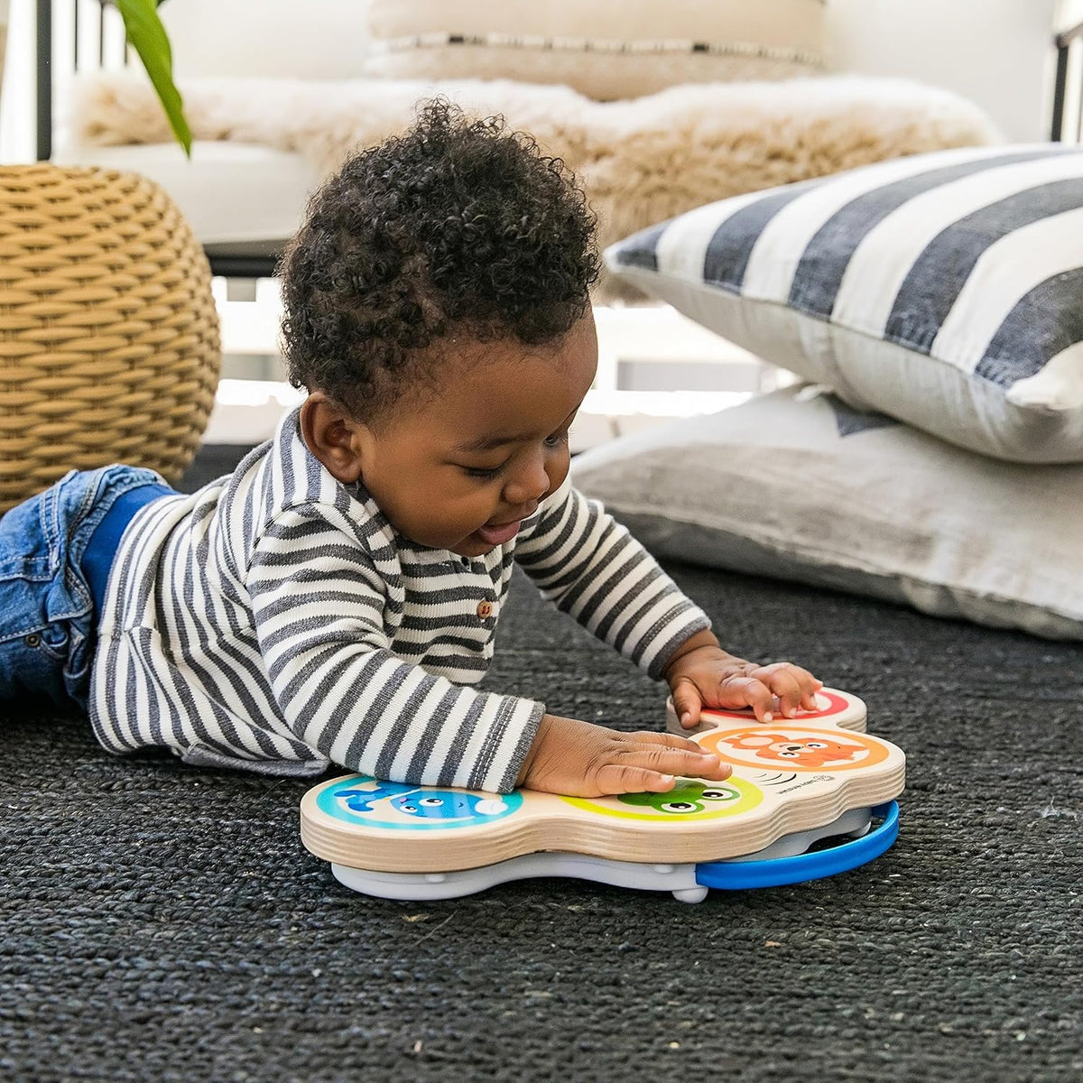 Little Genius Magic Touch Wooden Drum Musical Toy, Ages 6 months Plus