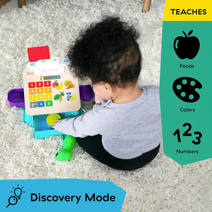 Little Genius Magic Touch Cash Register Pretend to Check Out Toy, with Real Sounds and Music, Ages 9 Months and Up