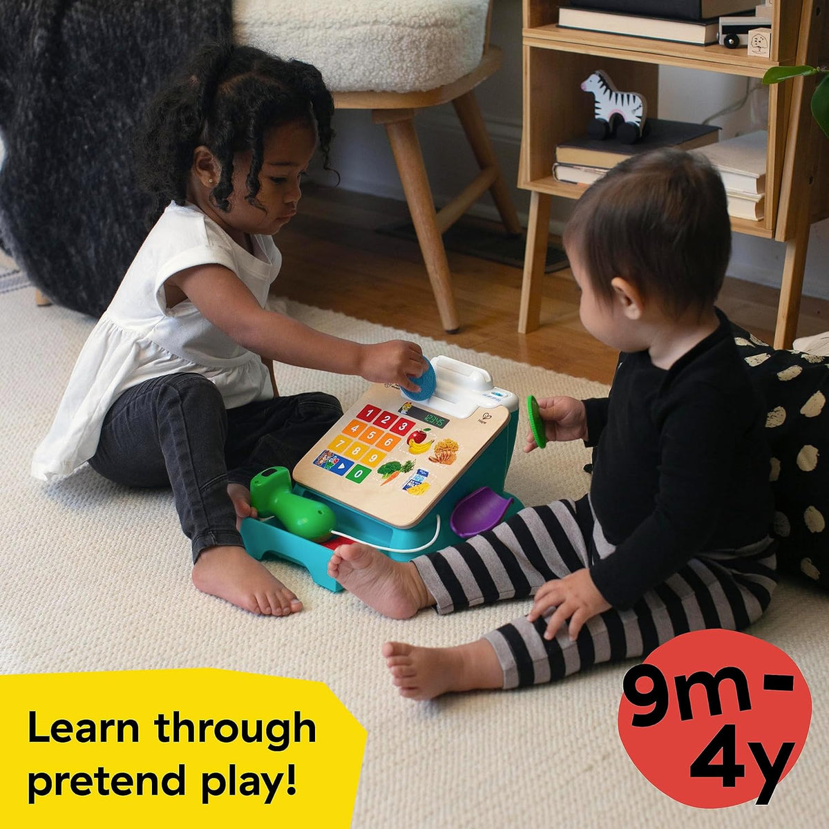 Little Genius Magic Touch Cash Register Pretend to Check Out Toy, with Real Sounds and Music, Ages 9 Months and Up