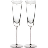 Darling Point Mr. and Mrs. 2pc Champagne Flute