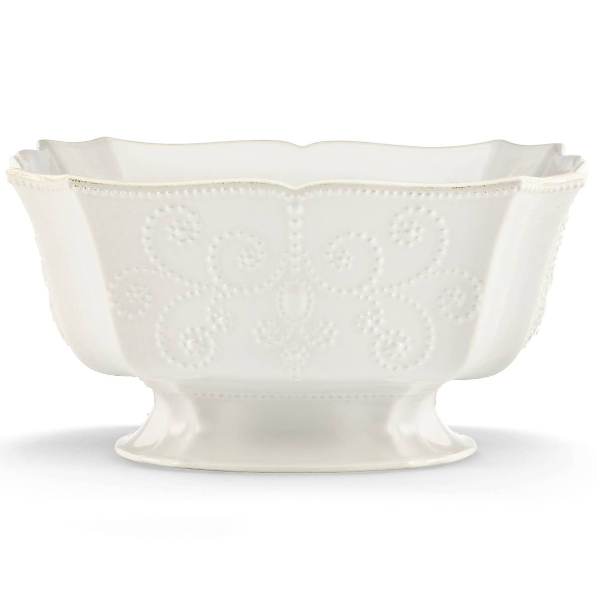 French Perle White Centerpiece Bowl